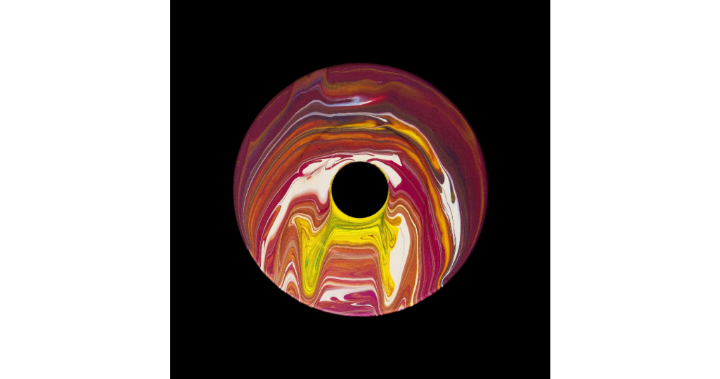 Vinyl Abstractions: Donna Summer, Theme from The Deep (A Love Song), 2011-2013 Archival water-based airbrush acrylic paint, acrylic enamel, and direct gloss acrylic urethane on vinyl